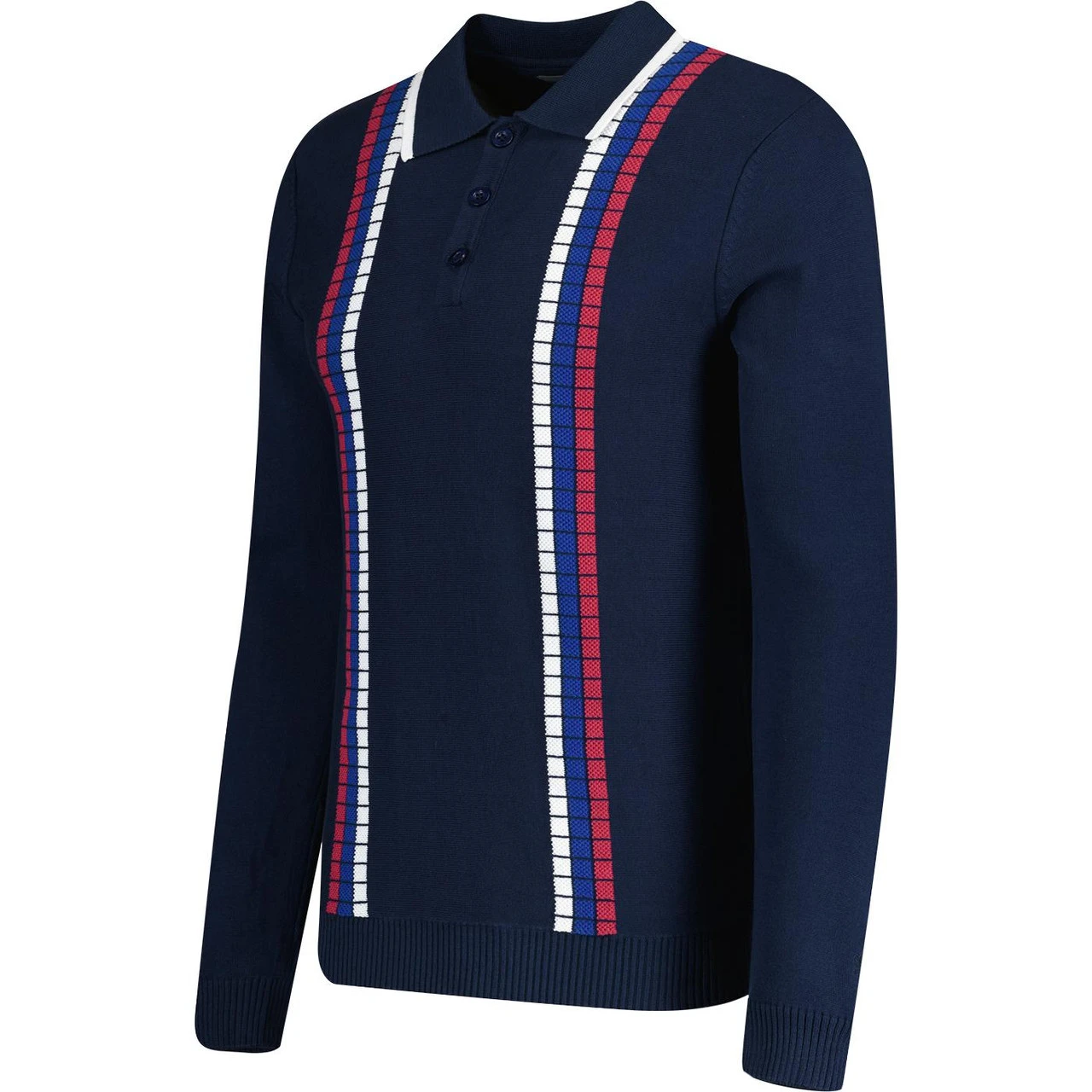 Zodiac Mod Raised Stripe Knit Polo - Image 3