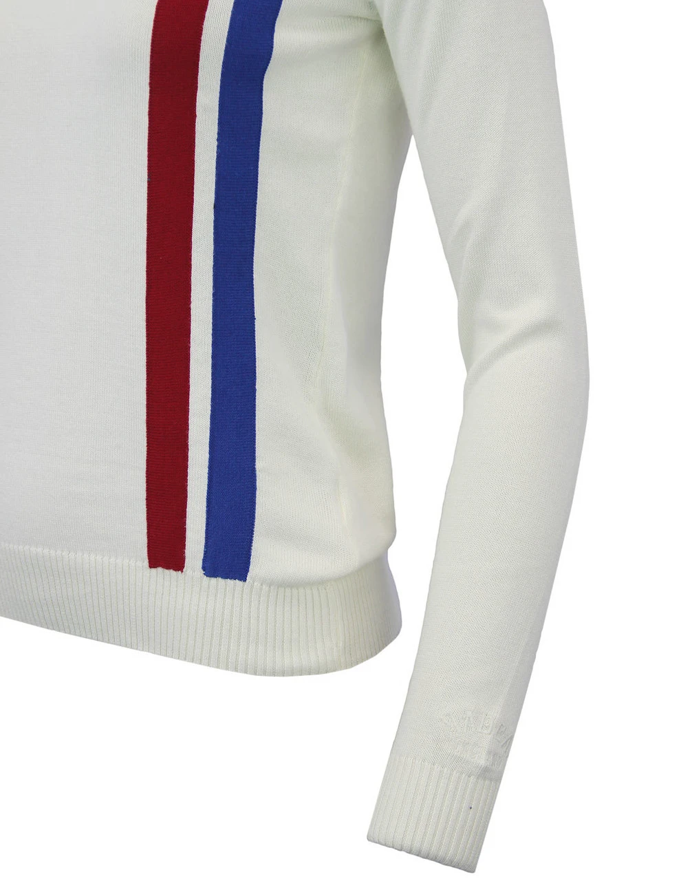 60s Mod Women's Racing Jumper WHITE - Image 9