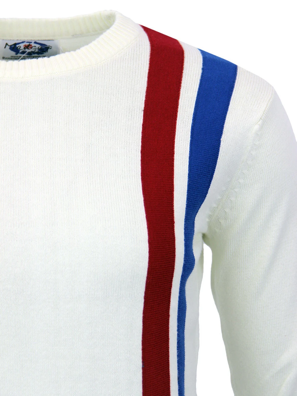 60s Mod Women's Racing Jumper WHITE - Image 6
